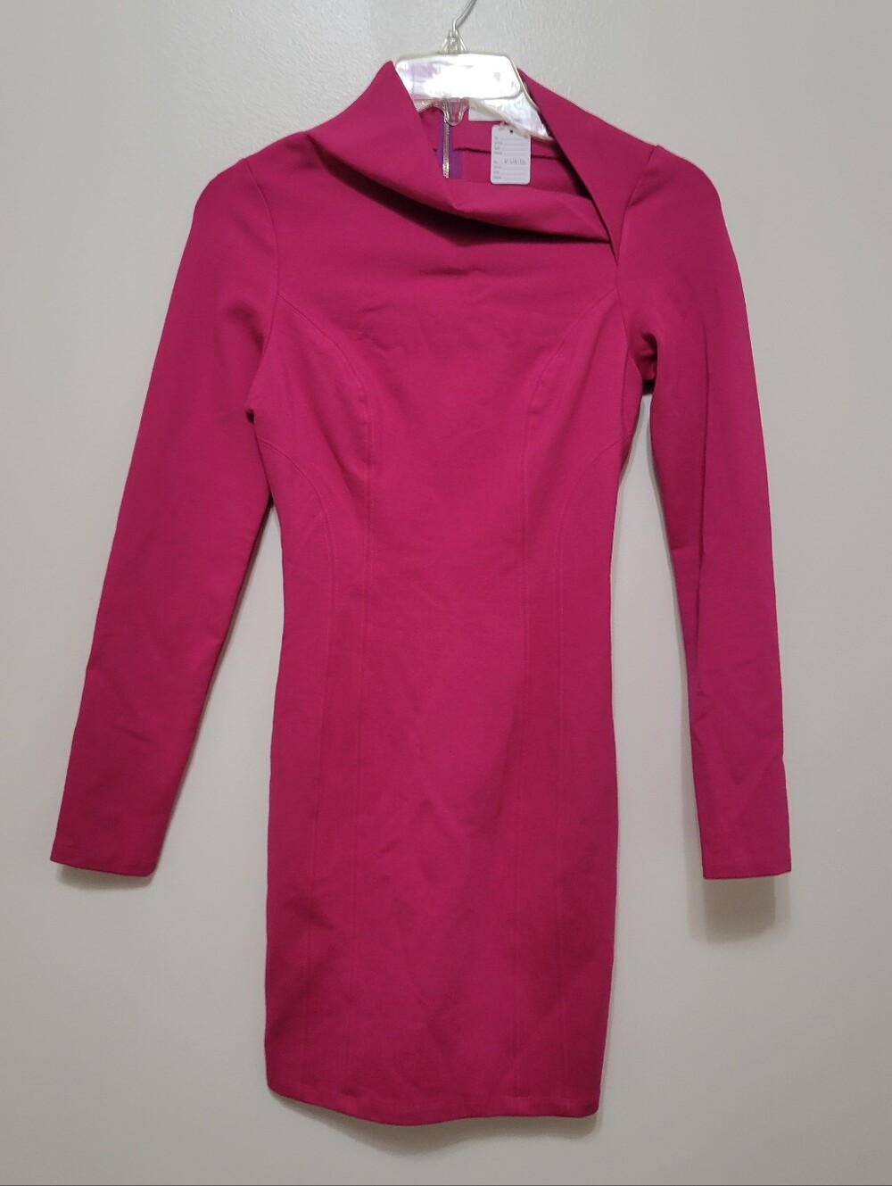 Nwot Designer Lavender Brown Pink Longsleeve Dress